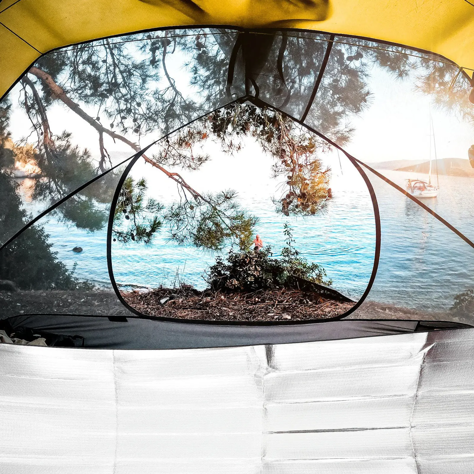Double-Sided Aluminum Film Wat - Outdoor Camping Mats Large ulasan dan harga