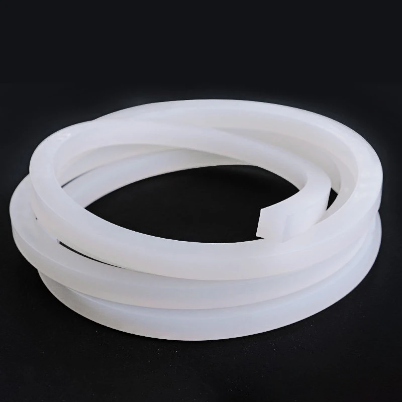 Picture 6: 1-10 Meters White Solid Silicone Rubber Sealing Strip High Temperature Resistant Wear-resistant  Thickness:0.5~100mm Width2~10mm