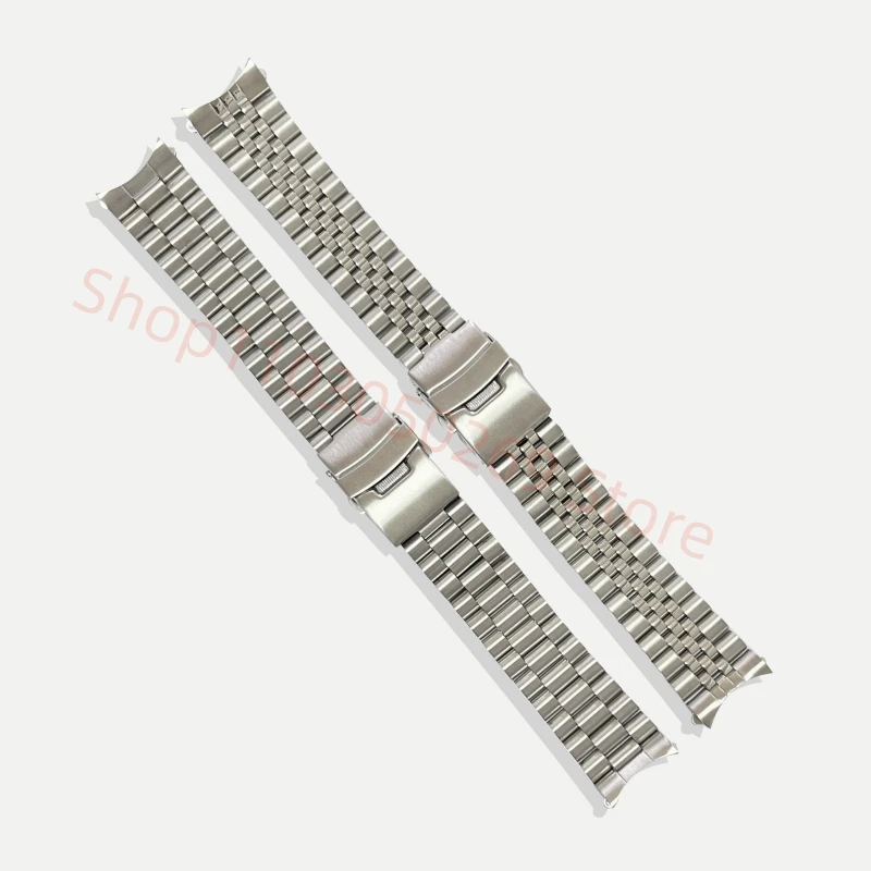 

316L Stainless Steel 20mm 22mm Silver Jubilee President Curved End Watch Band Strap Fit for SKX009