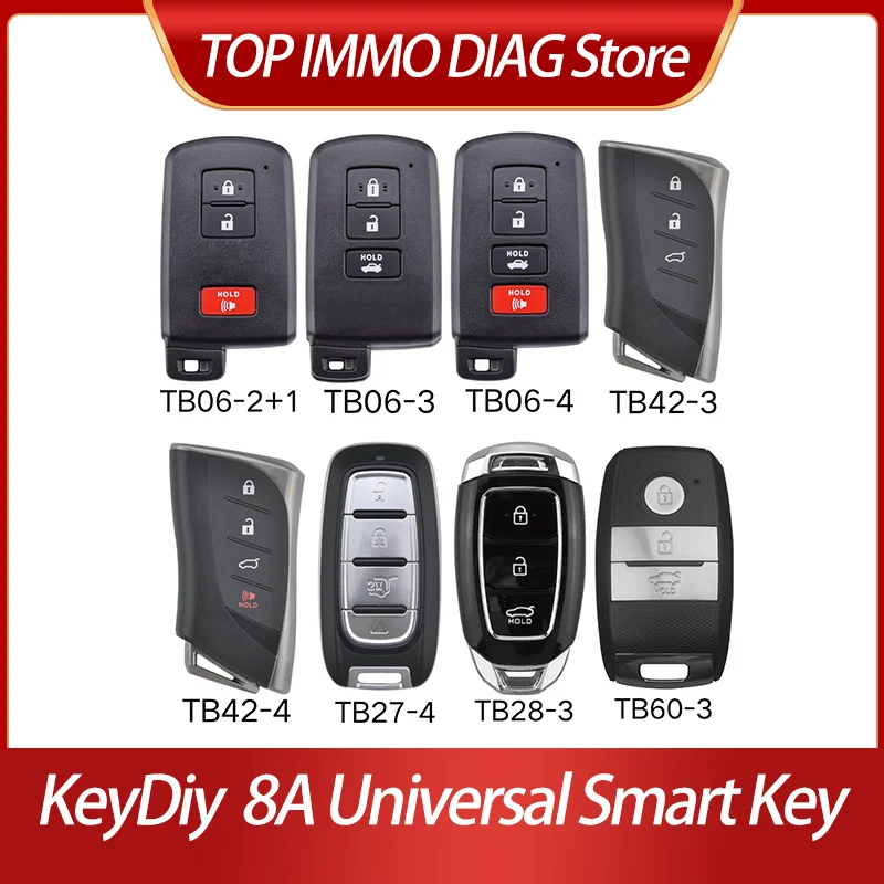 

10 шт. KeyDiy KD 8A Универсальный смарт-ключ TB06-2+1 TB06-3 TB06-4 TB42-3 TB27-4 TB28-3 TB60-3 для KD900/KD MINI/KD X2/KD X4