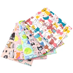 Booksew 100% tkanina bawełniana typu diagonal kot wzór ze zwierzętami szycie ubrań Fat Quarter DIY prześcieradło poduszka Patchwork tekstylia domowe Tecido