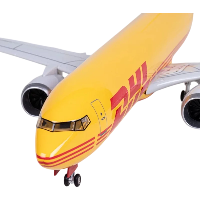 Boeing 737 DHL Cargo 1/150 Scale Resin 47cm, led diecast Airplane Kids Toy, Aviation, Miniature Items,Collectible Gift, Airport