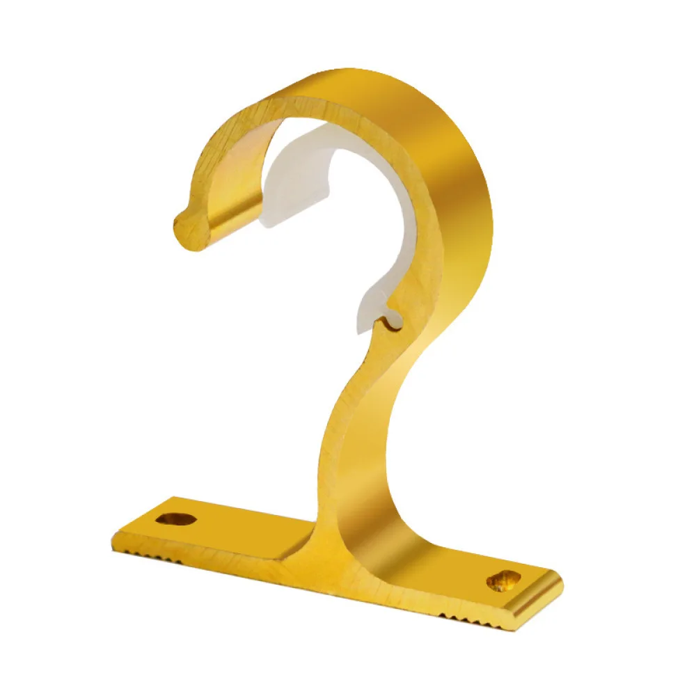 Sturdy Aluminum Alloy Curtain Rod Support Bracket Heavy Duty Ceiling Wall Mount For 25mm 28mm Pole Drapery Accessories