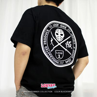 Modified Car Mask KANJO Osaka LOOP1 Upstart Printed Short Sleeve Motorcycle Graphic Breathable Casual Men's T-shirt