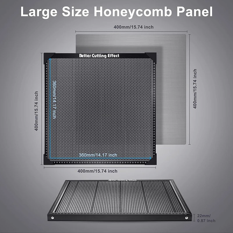 AlgoLaser 40*40cm mesa de trabajo de panal láser de aluminio para máquina cortadora de grabado láser CO2 CNC Panel de panal cama carpintería