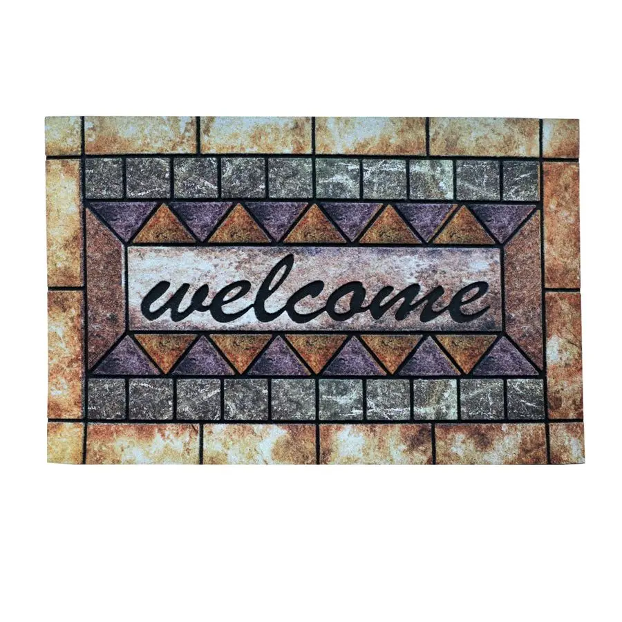 

Придверный коврик Mat Welcome Mat, сверхпрочный, 23,6 x 35,4 дюйма, для входа на улицу и дома, нескользящий, резиновый, для входной двери