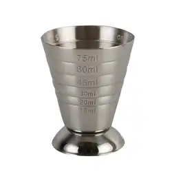 Measuring Shot Cup Ounce Jigger Bar Cocktail Drink Mixer Liquor Measuring Cup Measurer Milk Coffee Mug Stainless Steel