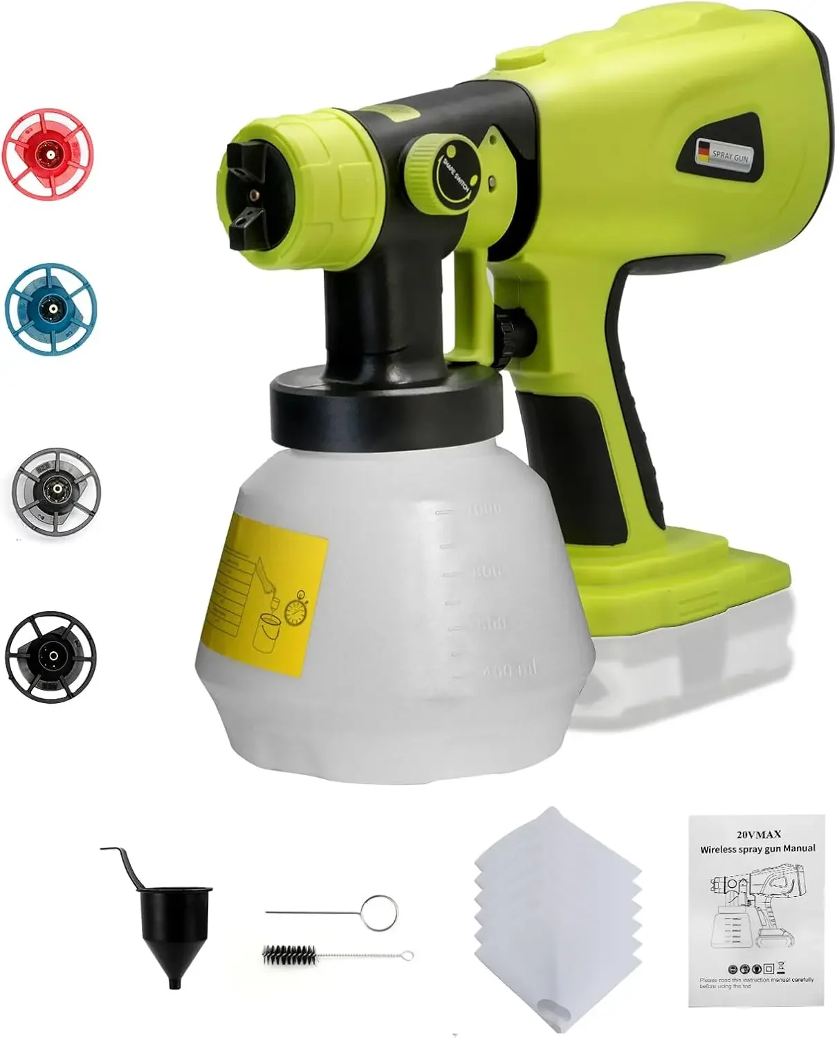 

Paint Sprayer for Ryobi 18V Battery, Cordless Paint Sprayer with 1000ML Container Innovative NEW