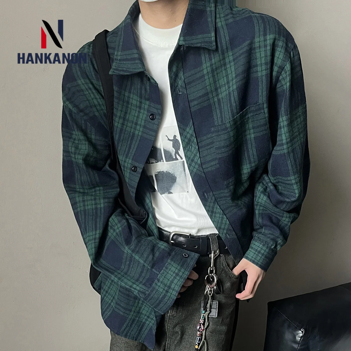 Large Size M-5XL Unisex, Daily Casual Plaid Long-sleeved Shirt for Men and Women, Couple\'s Autumn Shirt.Oversized