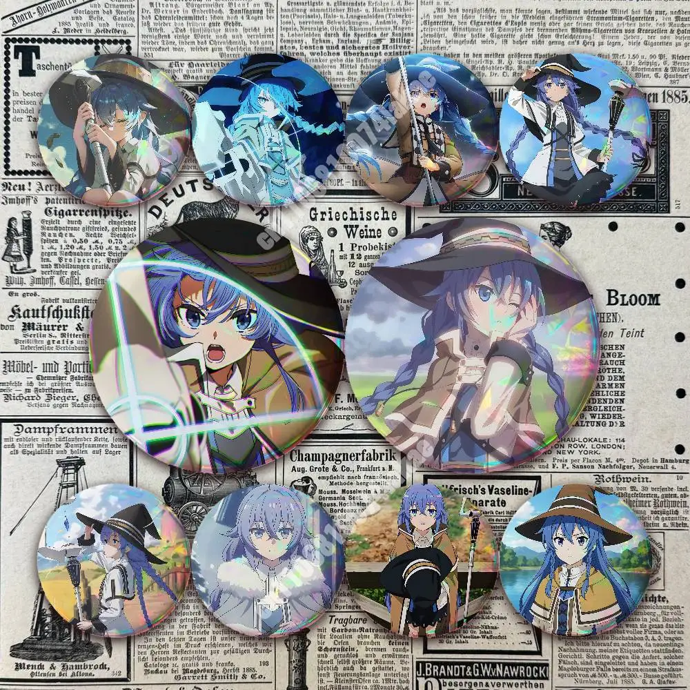 Roxy Mushoku Tensei Jobless Reincarnation Button Badge 2PC Sets for Bags & Clothes & Accessories Metal Pin Creative Gift