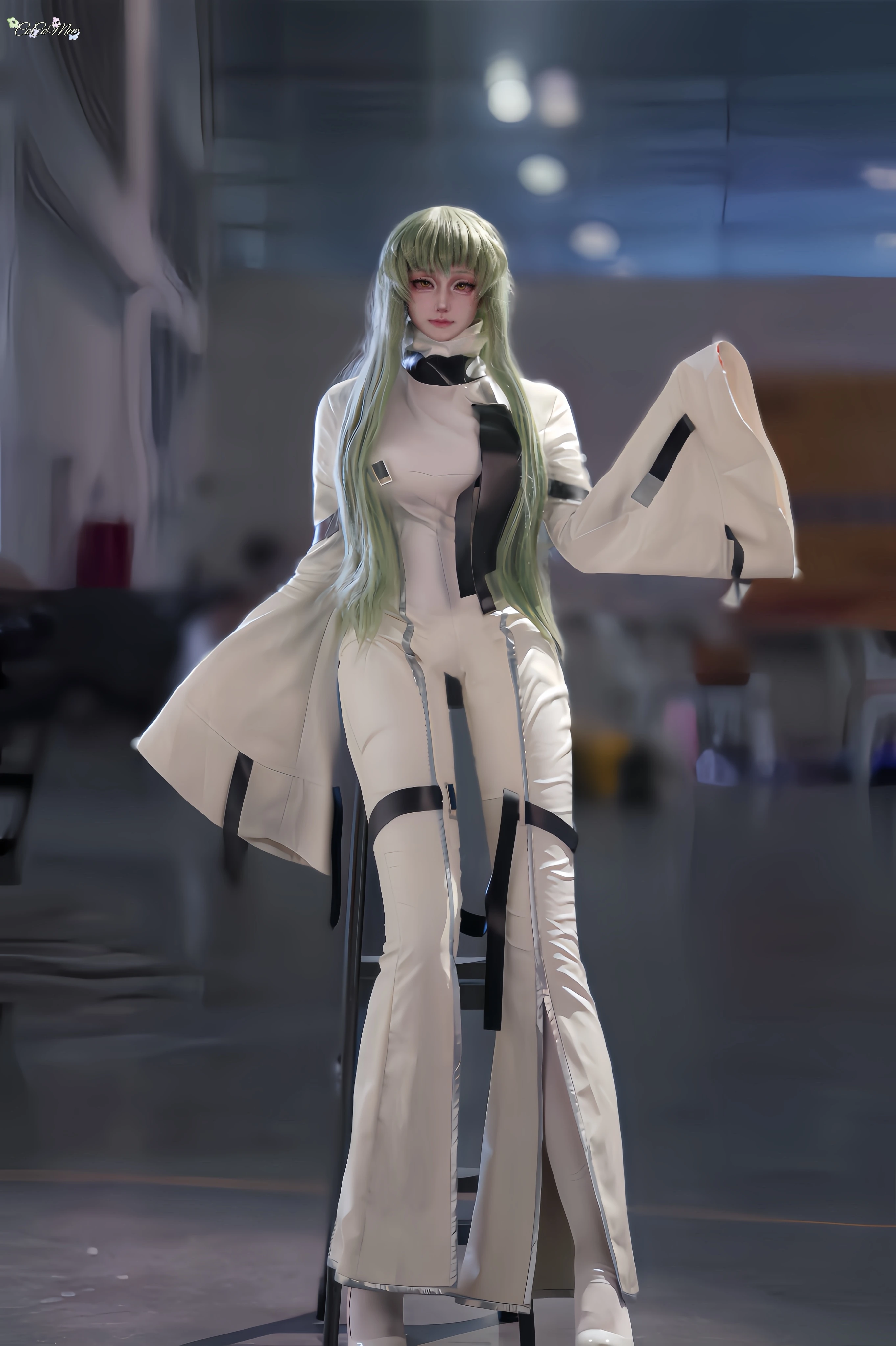 أزياء أنمي تنكرية يابانية ، كود غياس ، هانجياكو نو ليلوتش ، سي. سي. حللا زي تأثيري ، الأشرطة البيضاء ، سترة