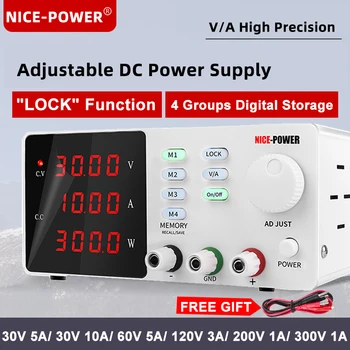 Adjustable DC power supply 30V 10A 60V 5A lab bench power supply stabilized power supply voltage regulator 4 groups data storage