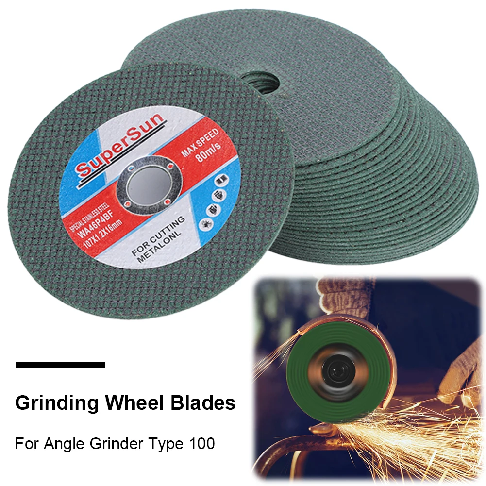 50pcs 107mm Circular Metal Resin Saw Blade Grinding Wheels Cutting Disc Reinforced Angle Grinder Grinding Wheels Cutting Blades