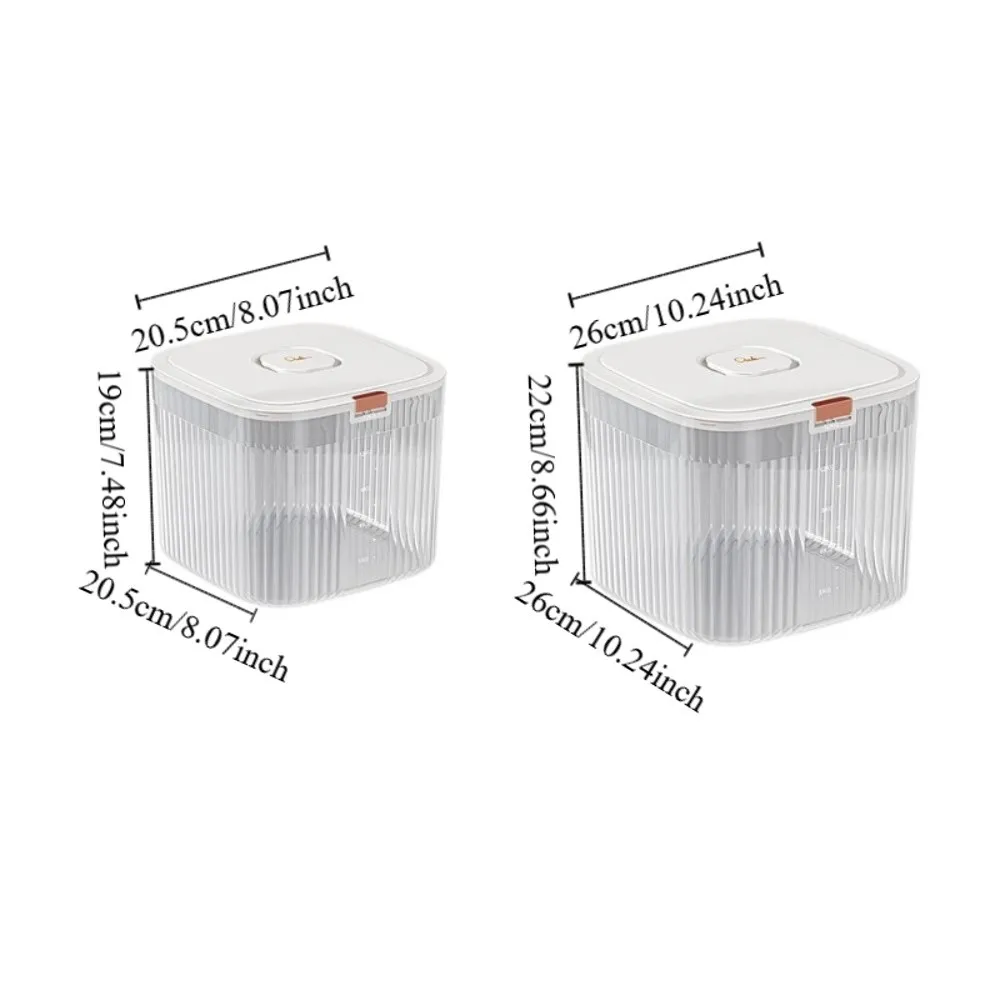 غطاء الوجه حاوية تخزين طعام الكلاب مختومة شفافة صندوق طعام جاف للقطط سعة كبيرة برميل تخزين أغذية الحيوانات الأليفة البلاستيكية