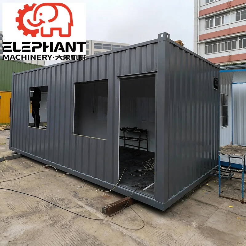 ELEPNANT House Modern Shipping Container Flat Pack Sturdy Mobile Office Building Folding Container House Sale School Workshop