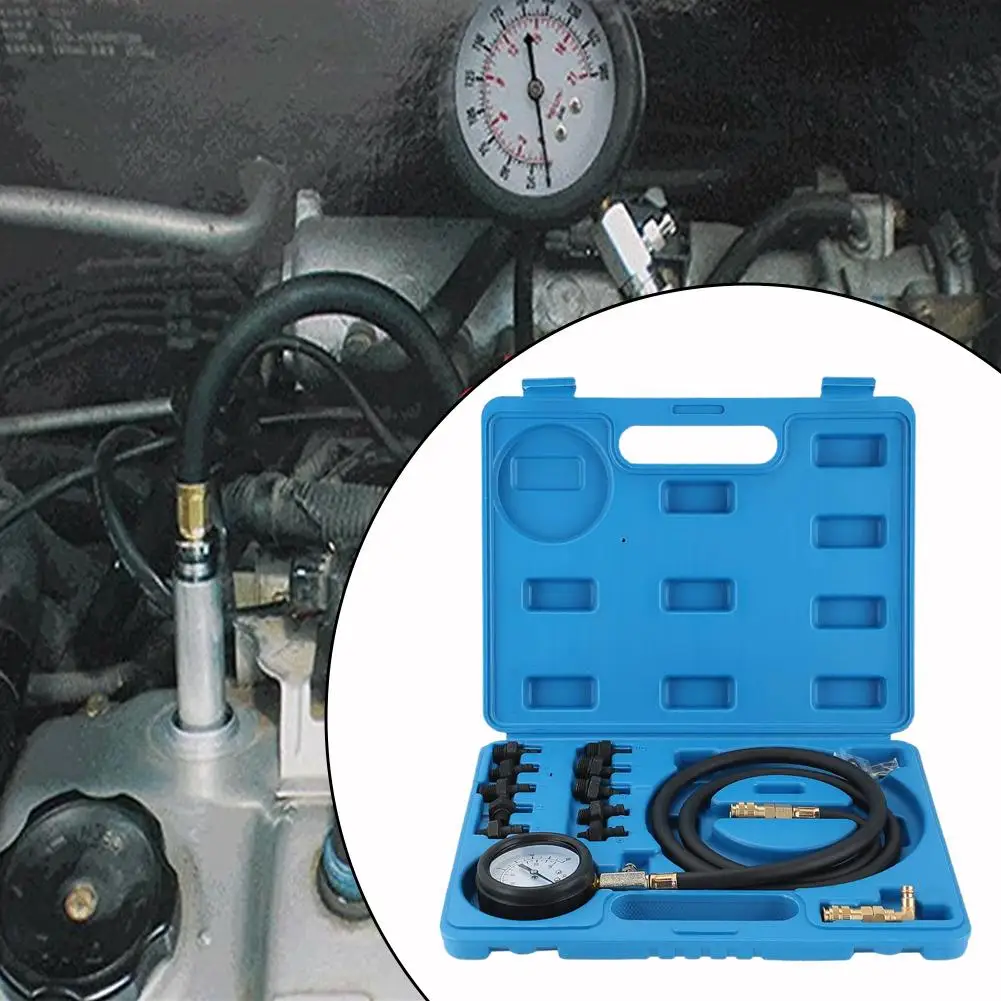 

Манометр масла, тестер давления масла, инструмент для проверки сжатия цилиндра двигателя топливной системы 0-140PSI для автомобилей, квадроциклов H7T5