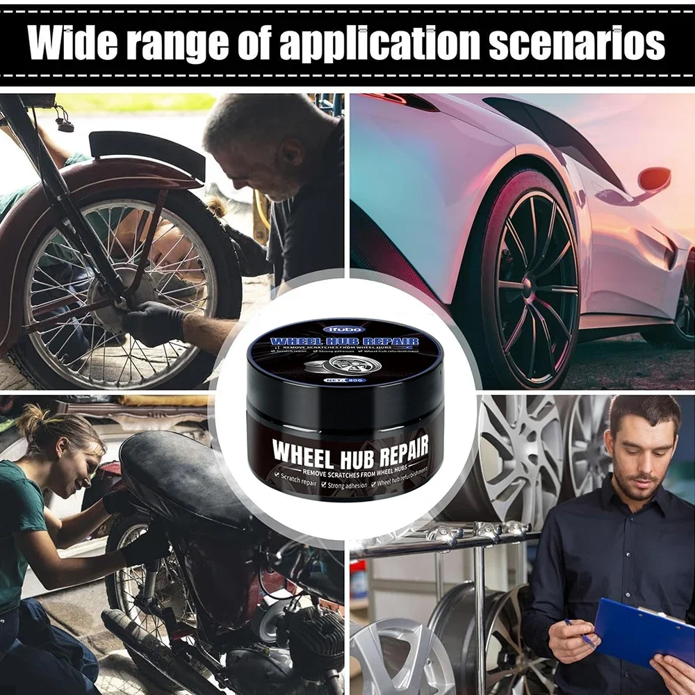 Car Wheel Hub Repair Kit Scratch Removal and Polish Restore Paste for Auto Alloy Metal Rim Anti-Oxidation Cream Care Accessories image 6
