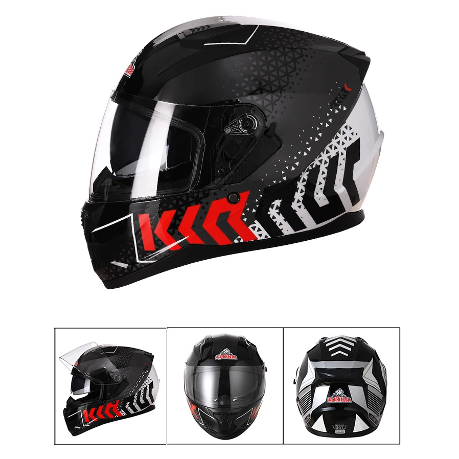 

Professional Racing Motobike Casque Double Lens Motorcycle Helmet Full Face Safe Helmets Casco Capacete Casque Moto Unisex Kask