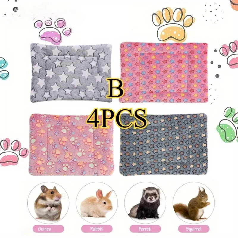 4 Stück kleine Haustiermatratzen, wendbar, doppelseitig, verdickte, waschbare Käfigmatte für Kaninchen, geeignet für Meerschweinchen, Kaninchen, Hamster – Detail 5