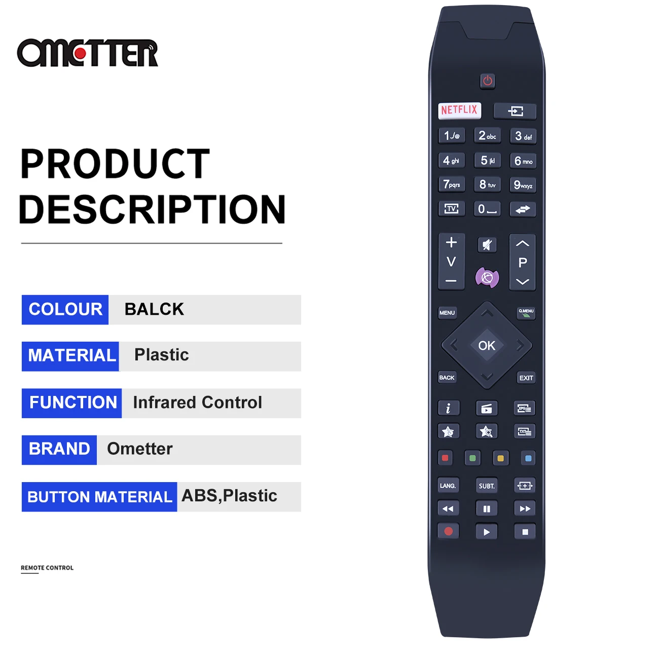 NUOVO RC49141 Fit per Hitachi TV Telecomando 39HB4T62 32HB1W66l 40HB1W66l 43HB6W62I 55HK6W64 43HK15W64I