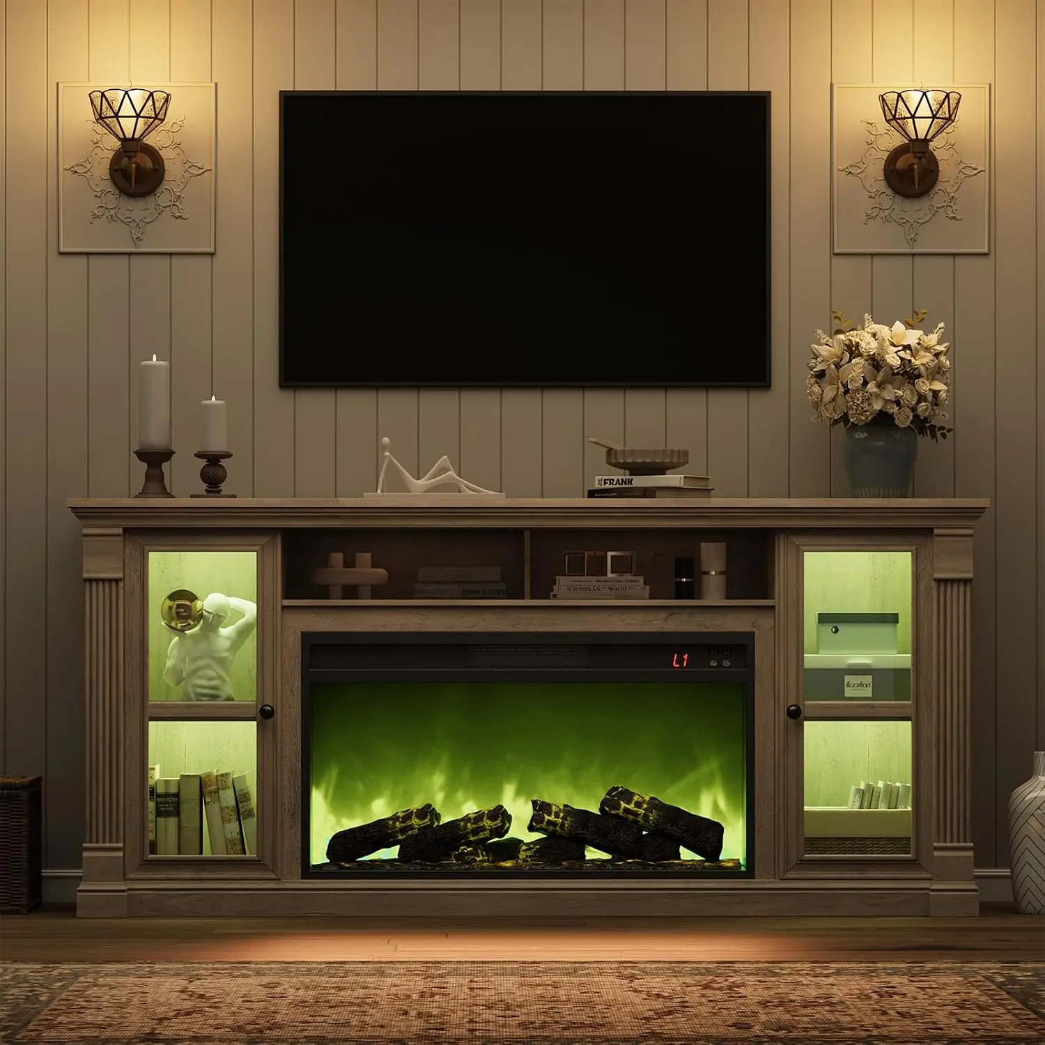 Farmhouse TV Stand for 80