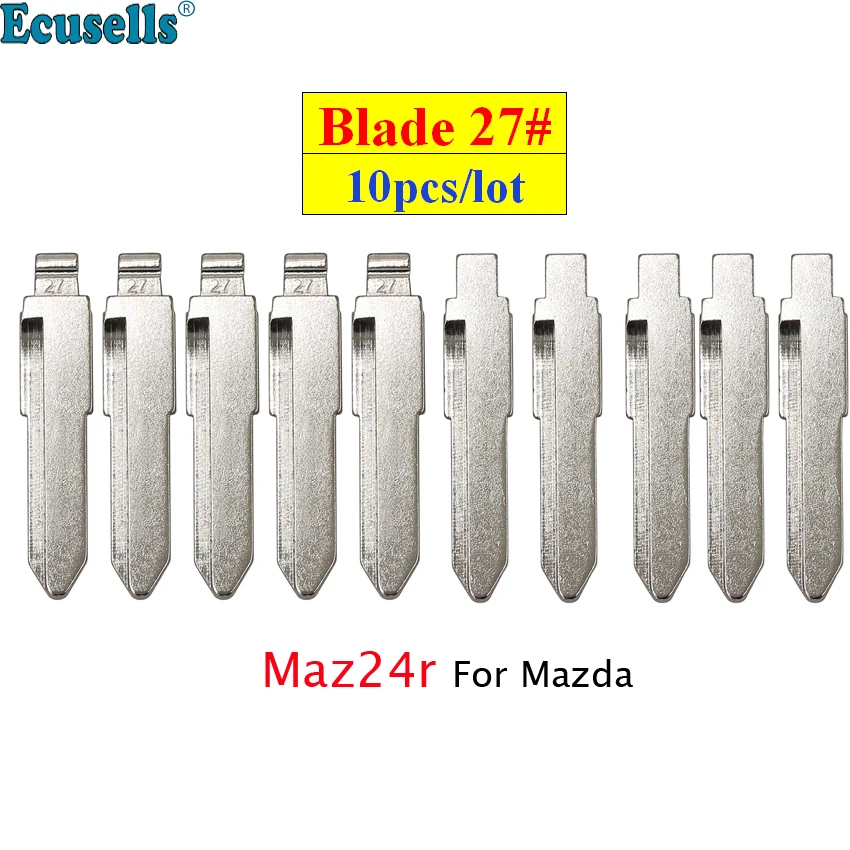 10pcs/lot Universal Remotes Flip uncut key Blade 27# for KD Remote Maz24R Key Blade for Mazda M3 M6 M5