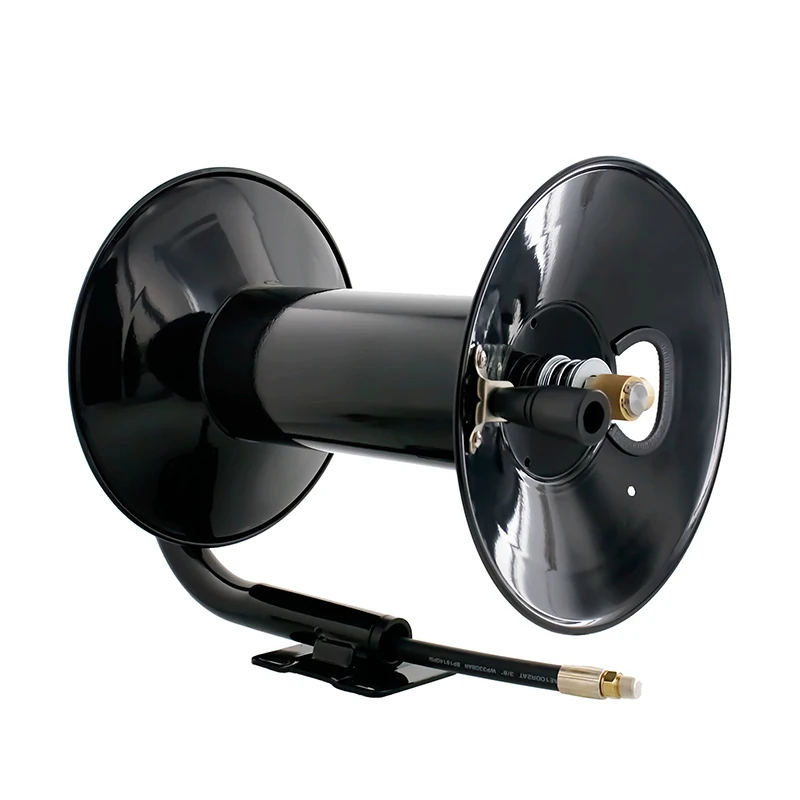 HOSEREEL-MOUTING-50M PORTABLE SEWER JETTING HOSE REEL. Steel 4000 PSI Pressure Washer Hose Reel