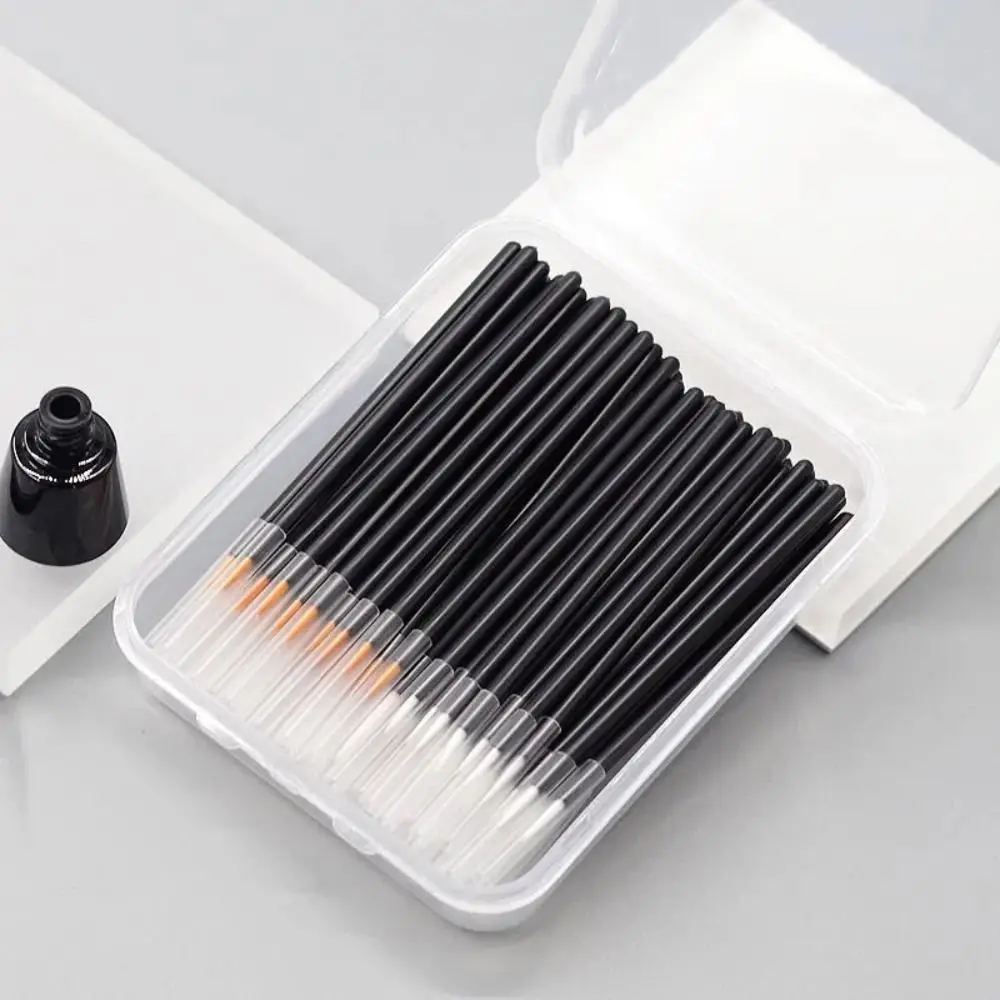 50/100 قطعة فرشاة تحديد العيون الصغيرة القابل للتصرف سوبر غرامة الدقة الشفاه اينر كونتور فرشاة المهنية الفردية النساء