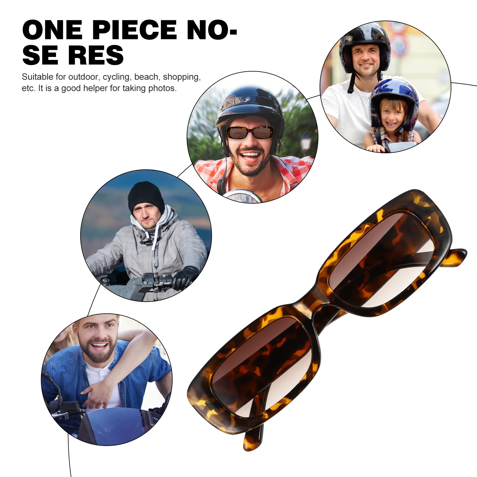 

1Pcs Leopard Print Frame Sunglasses Square Personalized Fashion Eyewear Unisex Light Portable Travel Gift for Adults Beach Photo