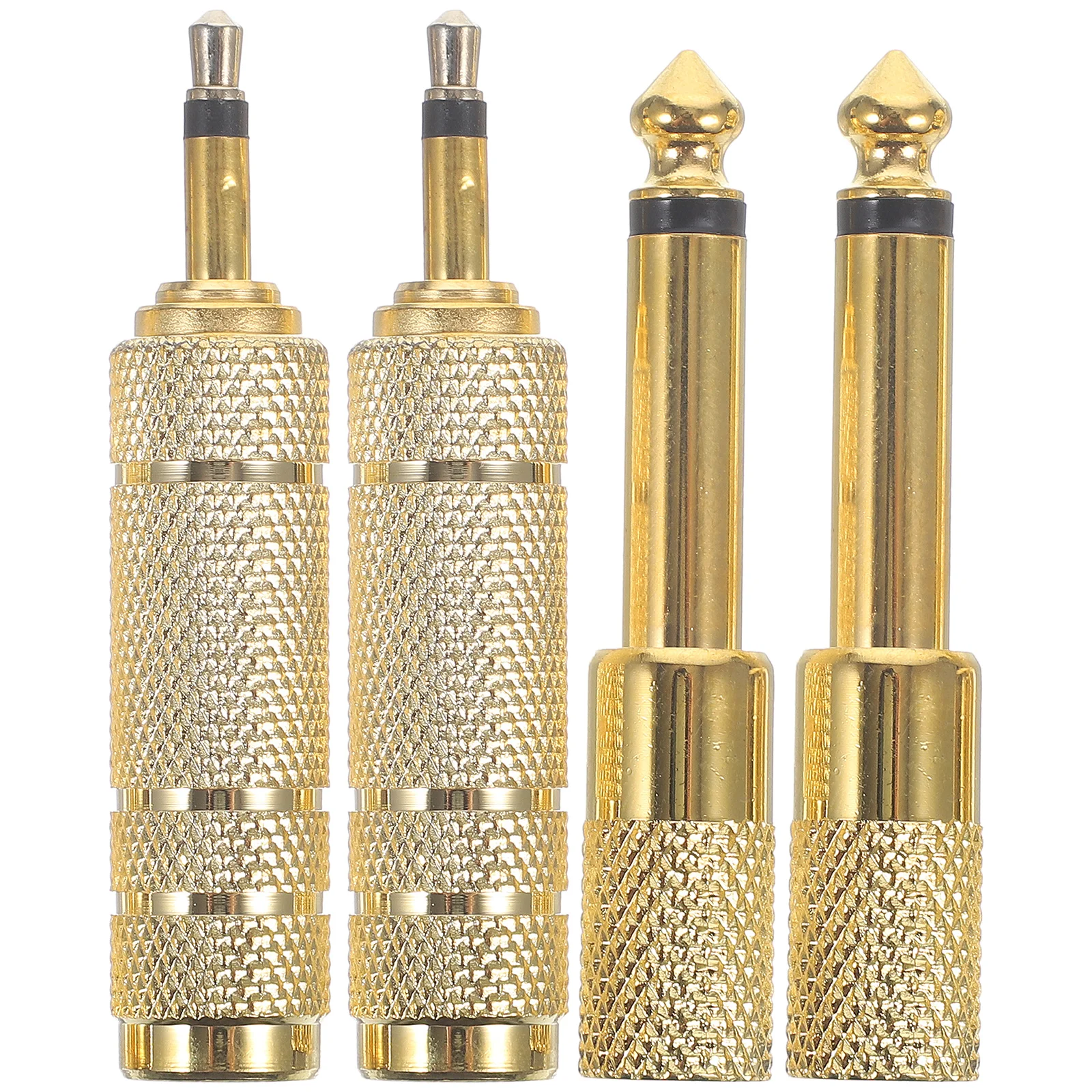 

4pcs 6.35Mm To 3.5Mm Headphone Audio Jack Converter Stereo For Microphone Headphones Durable Lightweight Connector For