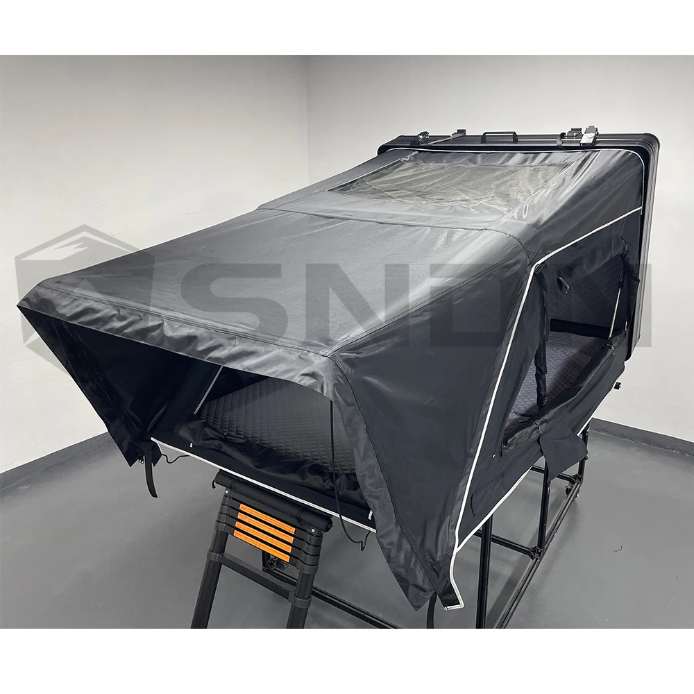 SNDN Hot Style Fold Out Design Large Space Car Roof Top Tent Hard Shell Aluminum Quick Setup Lightweight Roof Top Camping Tent