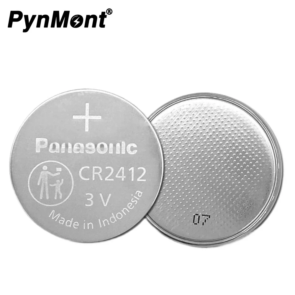 2PCS Original for PANASONIC CR2412 2412 Button Battery 3V 100mAh Lithium Batteries for Car Key Coin Cells