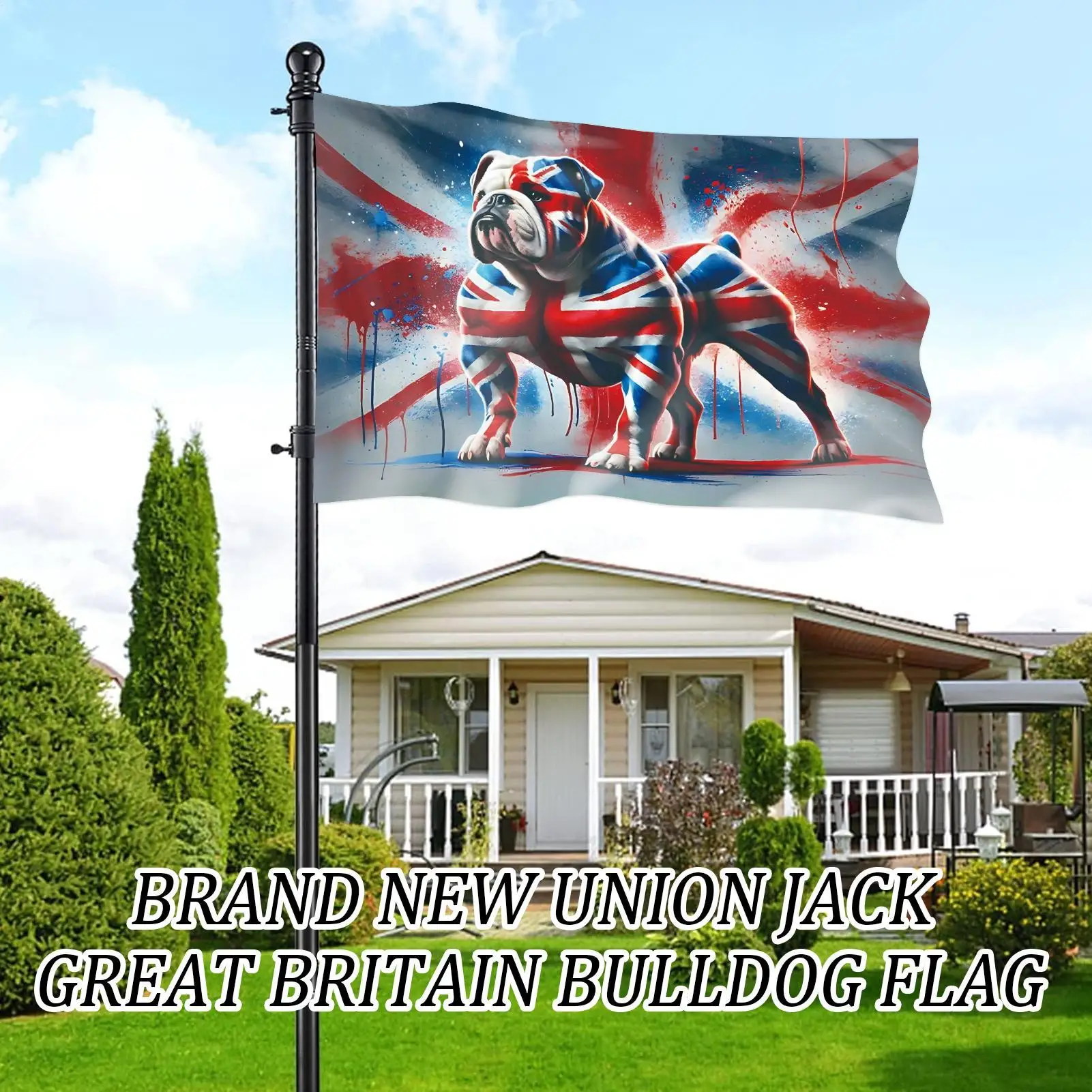 Outdoor Garden Flags Fade-Resistant Artistic Bulldog-Themed Outdoor Garden Flag For Lawn Porch Front House Walkway Group Event