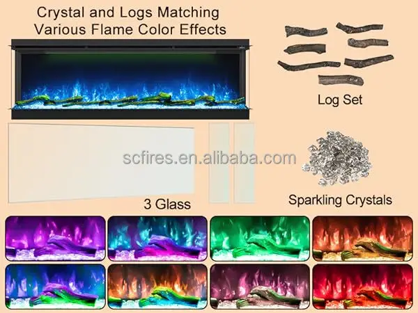 Factory Electric Fireplace Heater  Design Fireplace Realistic LED Flames  with Thermostat Electric Heater for Home