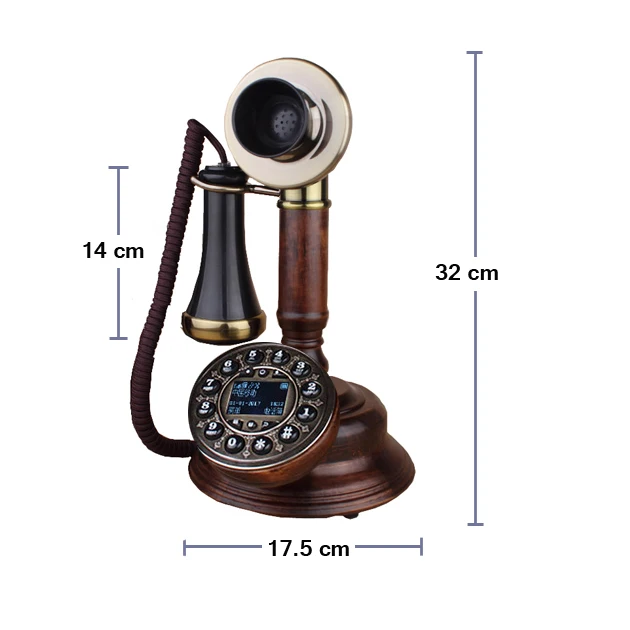 GSM SIM Card Cordless Phone Europe Style Vintage Red Wood Wireless Telephone Home Office House Hotel Exhibition Halll Mobile