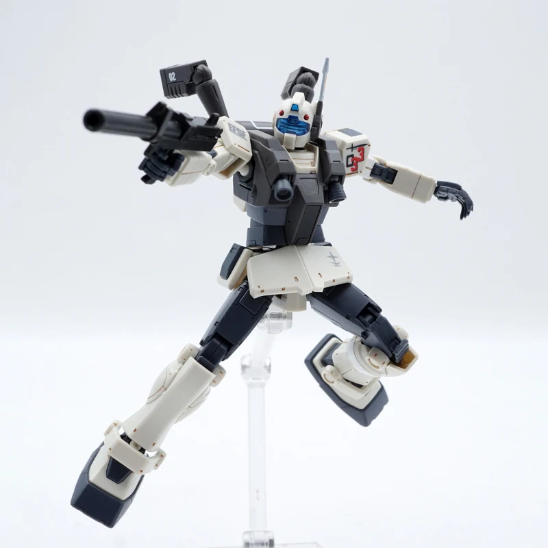 Bandai Genuine Model Kit HG RGM-79V GM Night Seeker Anime Figures Collection Gunpla Mobile Suit Toys for Boys Gifts