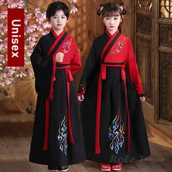 Hanfu Boys Girl Traditional Chinese Dress School Clothes Style Summer Ancient Performance Costume Students Hanfu Kids Tang Suit