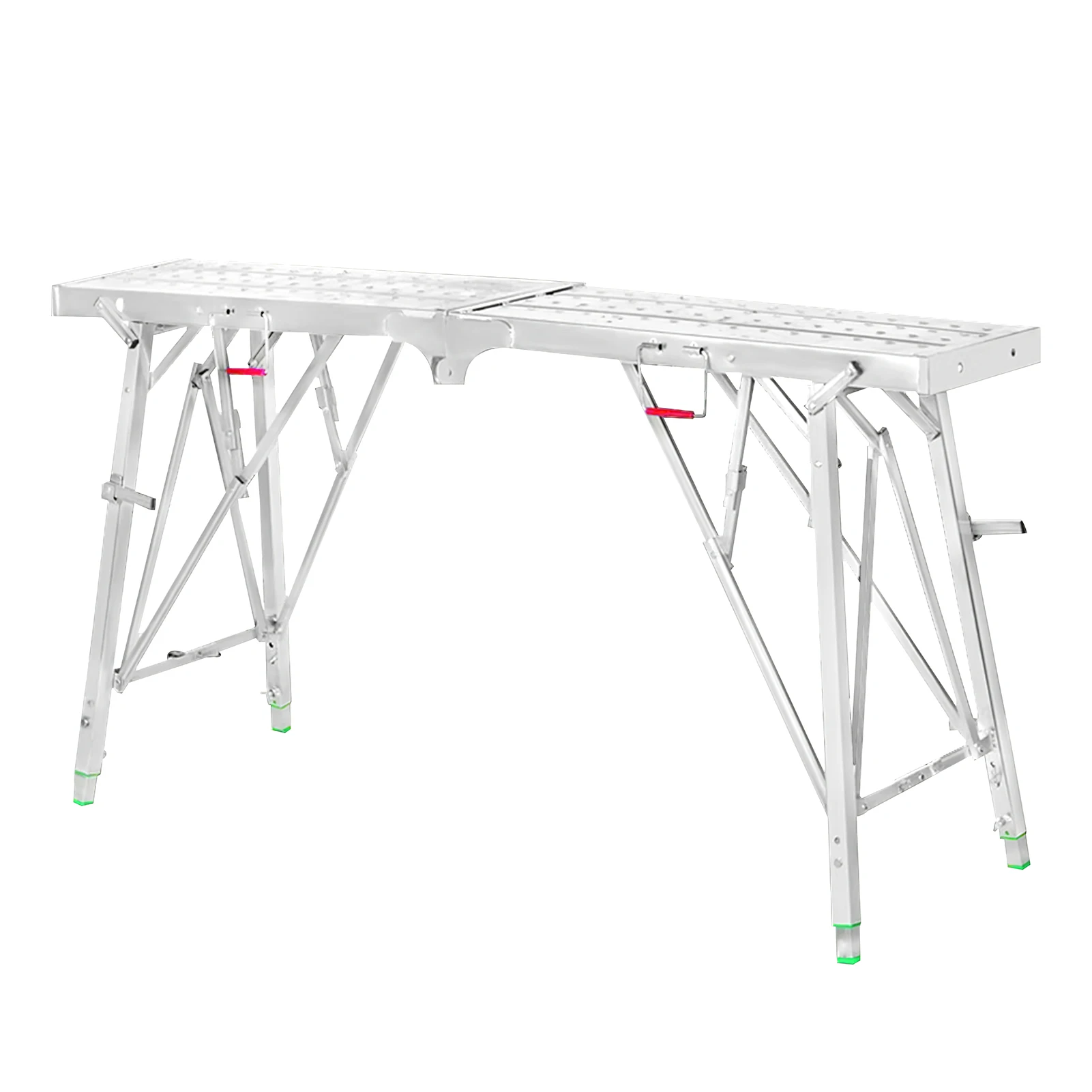 Portable Scaffolding, Height Adjustable Steel Workbench, 330 Load Capacity, Portable Drywall Painting Stool