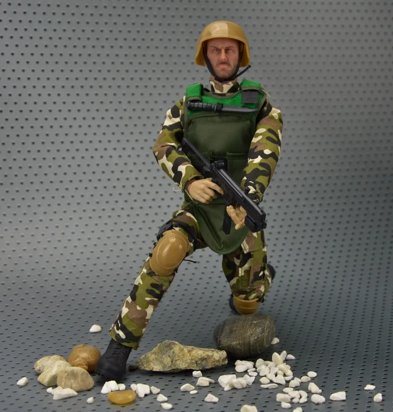 Modelo de juguete de policía de soldado de simulación 1:6, muñeca de camuflaje de 30cm, figuras de modelo militar, adornos decorativos de escritorio, regalos para niños