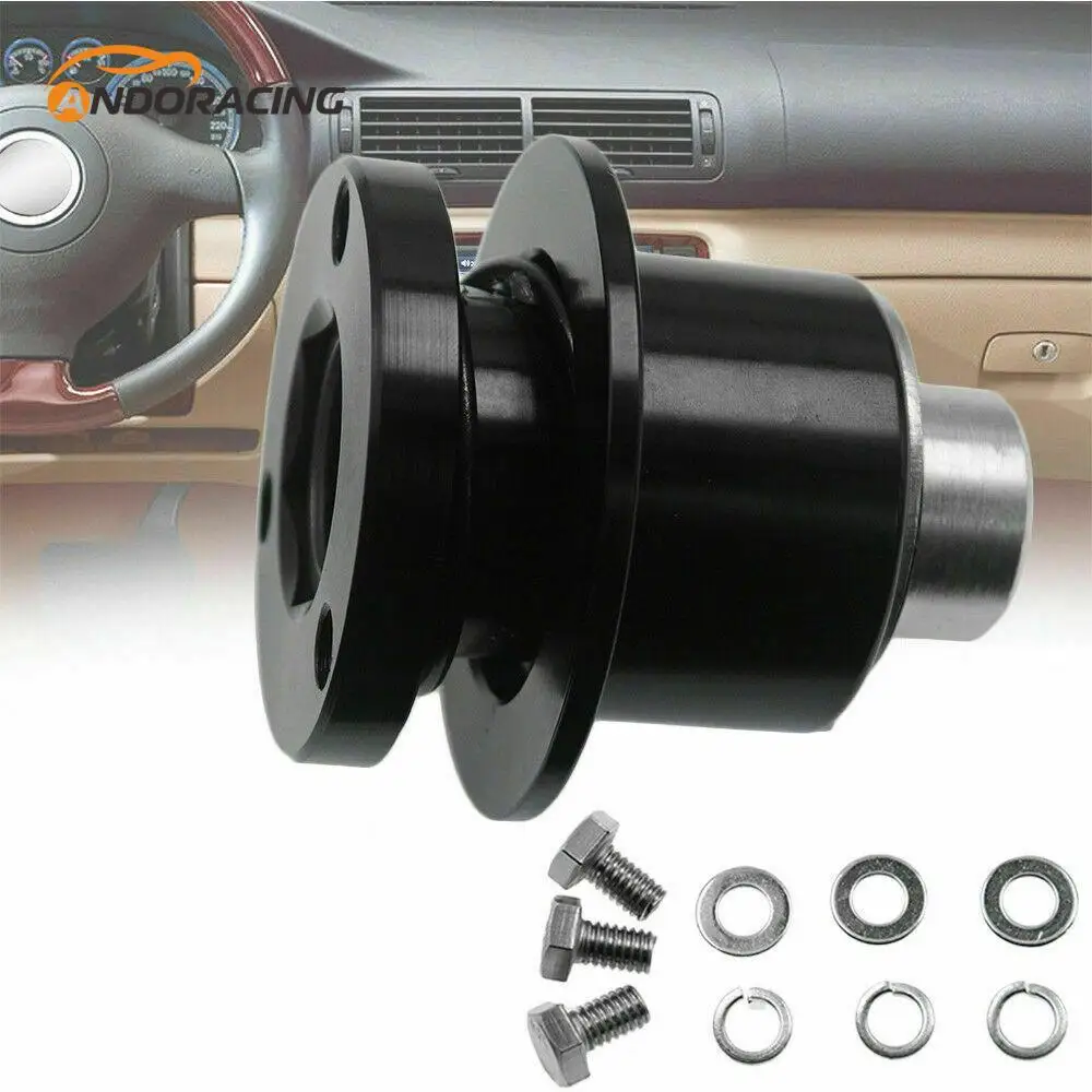 

Car Disconnect Hub Adapter 360 Steering Wheel Quick Release Hub Replacement kit Aluminum Black For Most 3-Hole Steering Wheels