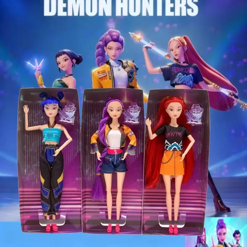 

Kpop Demon Hunters Girl Group Action Figure Anime Cartoon Dolls Movable Joints Model Toy Desktop Decor Collection Girl Gift