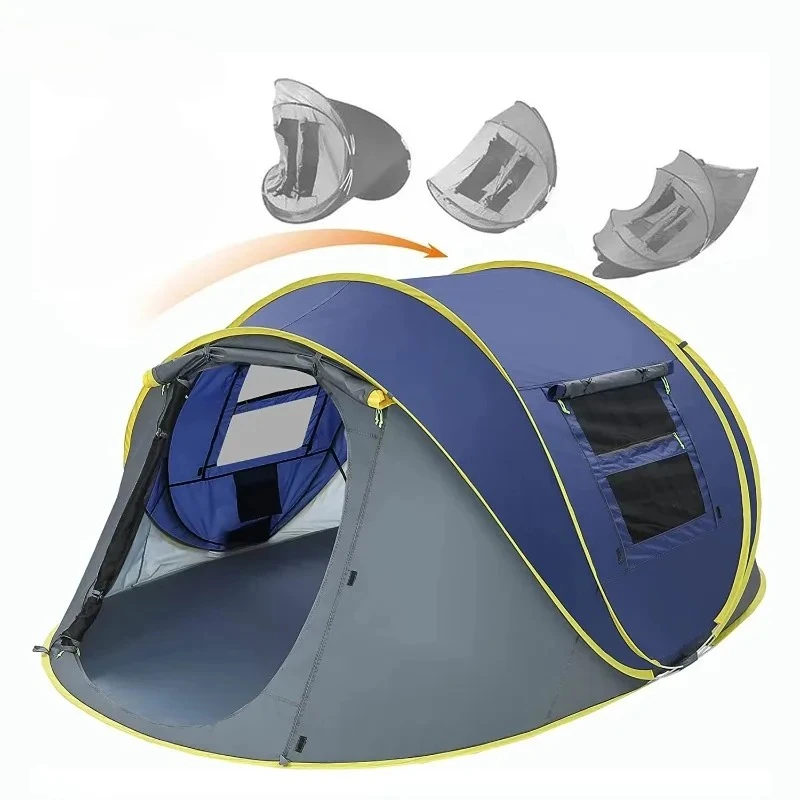 

Wholesale Hiking Waterproof Automatic Setup 2 Doors Instant Pop Up Inflatable Tent Camping Glamping