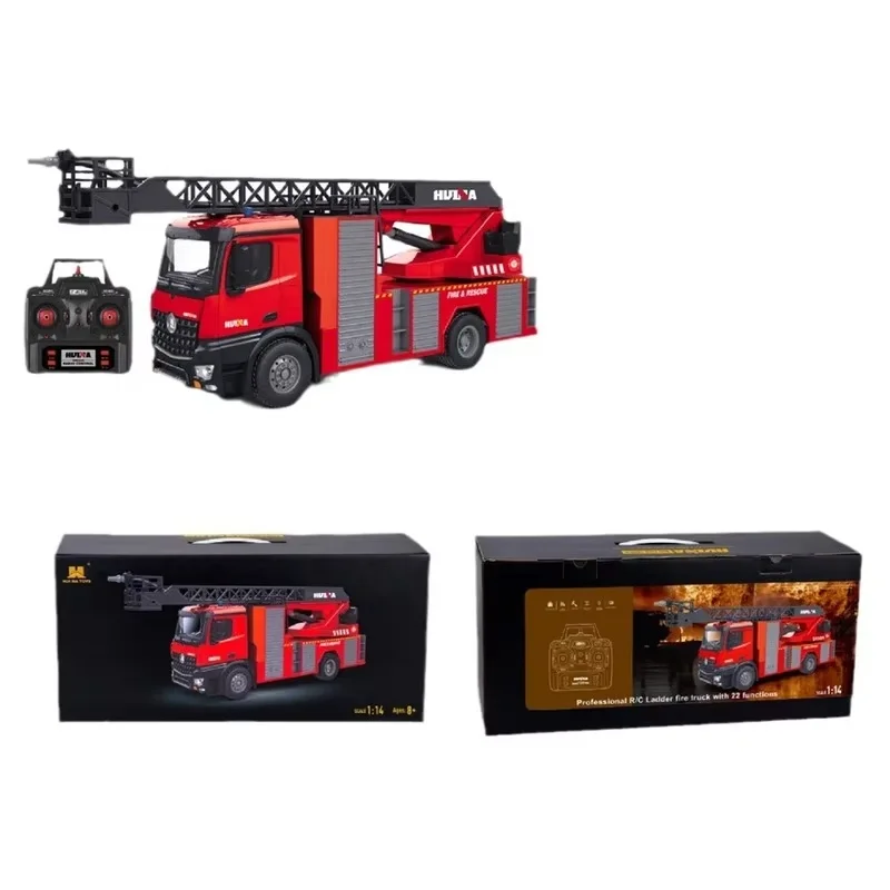 

Huina RC Car Large Engineering Vehicle 1:14 Full Scale Remote Controlled Toy Car Simulation Fire Truck With Water Spray Toy