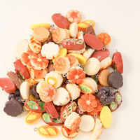 Mix 10pcs Cartoon Cute Resin Food Charms Simulation Bread Cake Pendants for DIY Handmade Earrings Necklace Jewelry Accessory