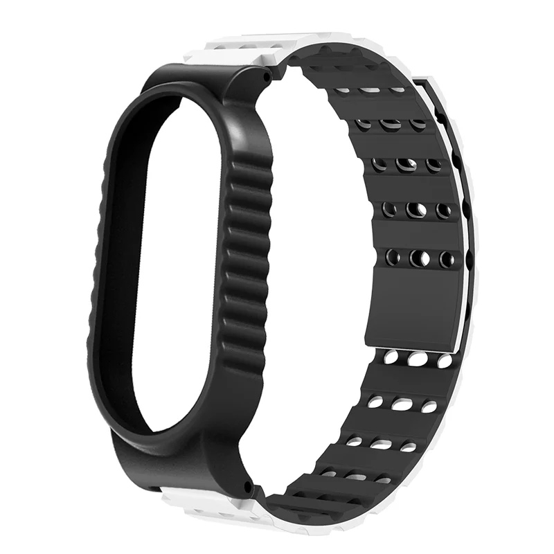 

Magnetic Watch Strap For Xiaomi Band 9 Air Hole Quick Release Breathable Waterproof Silicone Sport Smartwatch Band Men Women