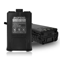 Baofeng UV5R Type-C Charger Li-ion Battery 1800mAh Radio Accessories, UV-5R Two Way Radio Car Charger USB Cable Walkie Talkie