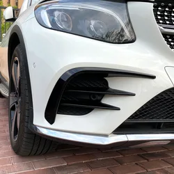 Car Front Bumper Splitter Spoiler Fog Light Trim Wind Knife For Mercedes Benz GLC Class X253 GLC260 300 GLC43 AMG 2016-2019 ABS