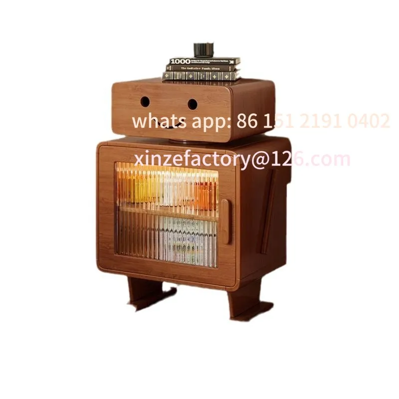 맞춤형 원목 침대 옆 테이블 수납장 침실 수납 거실 창의적인 서랍장 조명 사이드보드