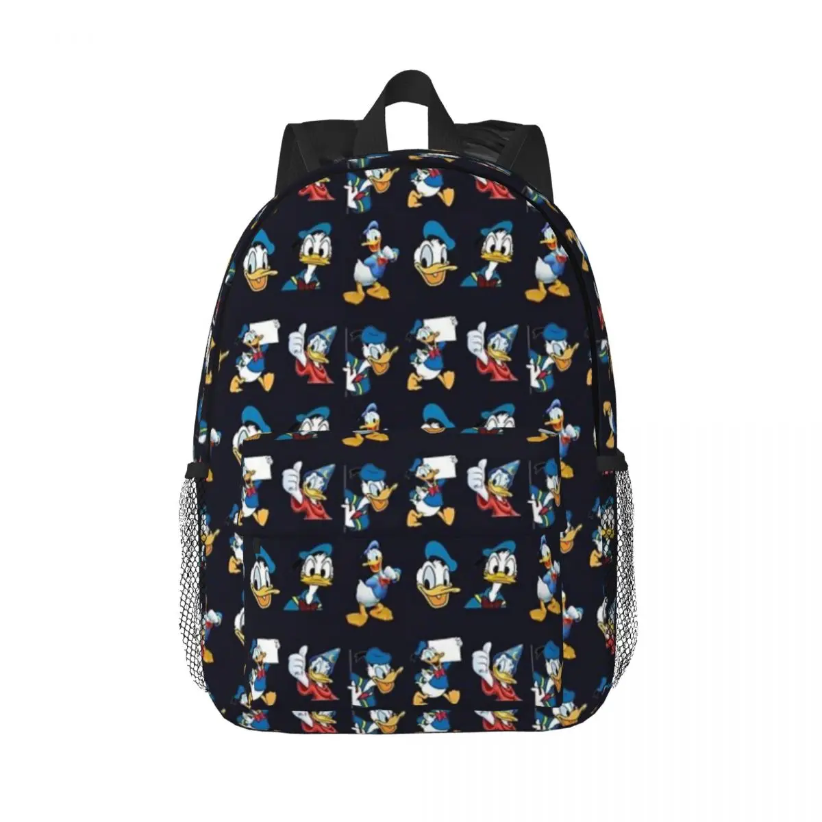 Pato Donald para meninas meninos mochila de estudante de grande capacidade mochila leve à prova d'água 15 polegadas