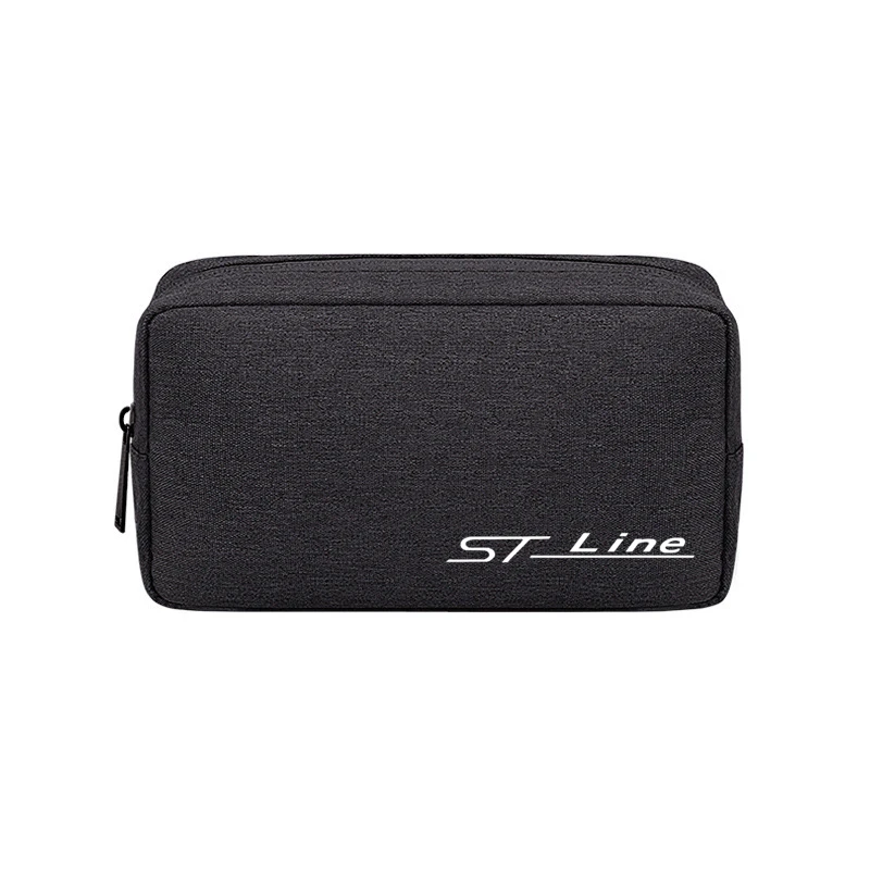 

Storage Bag Mobile Hard Drive U Disk Charger Protable Storage Box For Ford Fiesta Mondeo Fusion Escape Edge Ecosport ST LINE